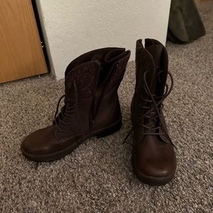 Brown ankle boots